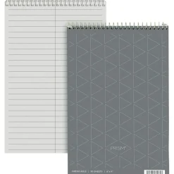 TOPS Prism+ Color Steno Notebooks, 6" x 9", Gregg Ruled, 30% Recycled, 80 Sheets, Gray, Pack Of 4
