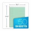 TOPS Prism+ Color Writing Pads, 8 1/2" x 11 3/4", 100% Recycled Legal Ruled, 50 Sheets, Green, Pack Of 12 Pads