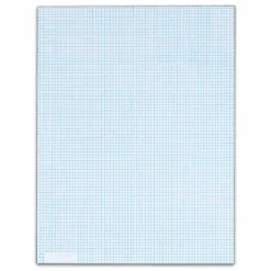 TOPS Quadrille Pads With Heavyweight Paper, 8 x 8 Squares/Inch, 50 Sheets, White