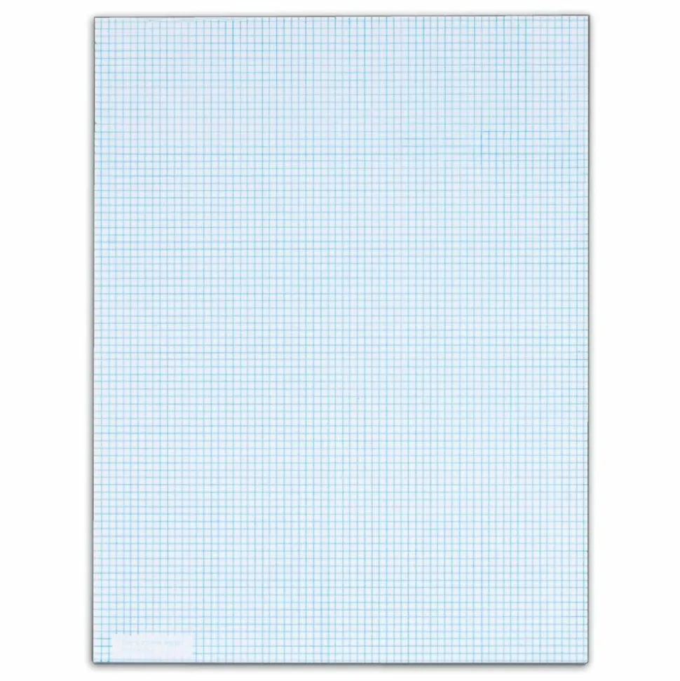 TOPS Quadrille Pads With Heavyweight Paper, 8 x 8 Squares/Inch, 50 Sheets, White