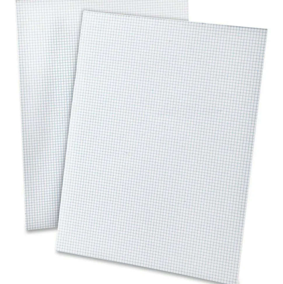 TOPS Quadrille Pads With Heavyweight Paper, 8 x 8 Squares/Inch, 50 Sheets, White