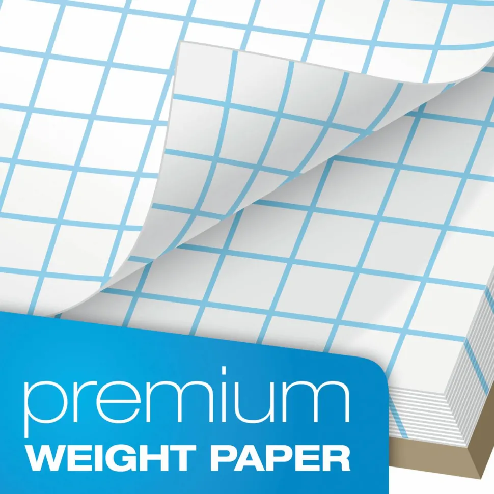 TOPS Quadrille Pads With Heavyweight Paper, 4 x 4 Squares/Inch, 50 Sheets, White