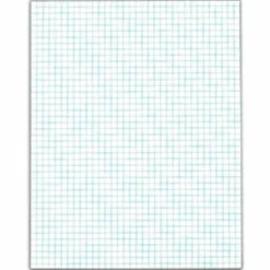 TOPS Quadrille Pads With Heavyweight Paper, 4 x 4 Squares/Inch, 50 Sheets, White