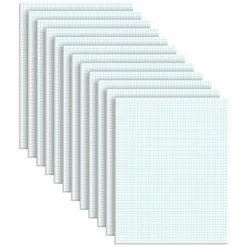 TOPS Quadrille Pads, 5 x 5 Squares/Inch, 50 Sheets, White/Blue