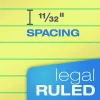 TOPS Second Nature Recycled Ruled Pads, Wide/Legal Rule, (50) Canary Yellow 8.5 x 11 Sheets, Dozen