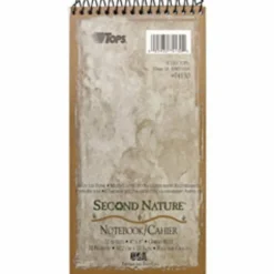 TOPS Second Nature 100% Recycled Reporter's Notebook, 4" x 8", 1 Subject, Gregg Ruled, 70 Sheets, White