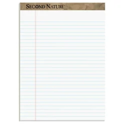 TOPS Second Nature 100% Recycled Writing Pads, 8 1/2