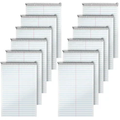 TOPS Second Nature Steno Books, 6" x 9", Gregg Ruled, 80 Sheets, White, Pack Of 12