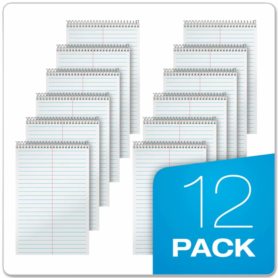 TOPS Second Nature Steno Books, 6" x 9", Gregg Ruled, 80 Sheets, White