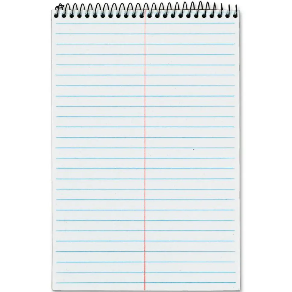 TOPS Second Nature Steno Books, 6" x 9", Gregg Ruled, 160 Pages (80 Sheets), 100% Recycled, White