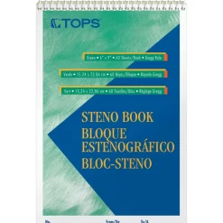 TOPS - Steno book - spiral-bound - - 60 sheets / 120 pages - green tint - Gregg (pack of 12)