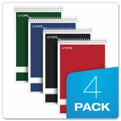 TOPS Steno Books, 6" x 9", Gregg Ruled, 80 Sheets, White, Pack Of 4