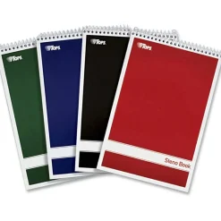 TOPS Steno Books, 6" x 9", Gregg Ruled, 80 Sheets, White, Pack Of 4