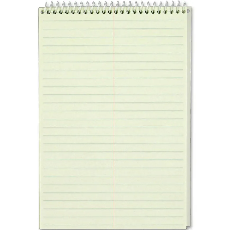 TOPS Steno Books, 6" x 9", Gregg Ruled, 80 Sheets, Green, Pack Of 4