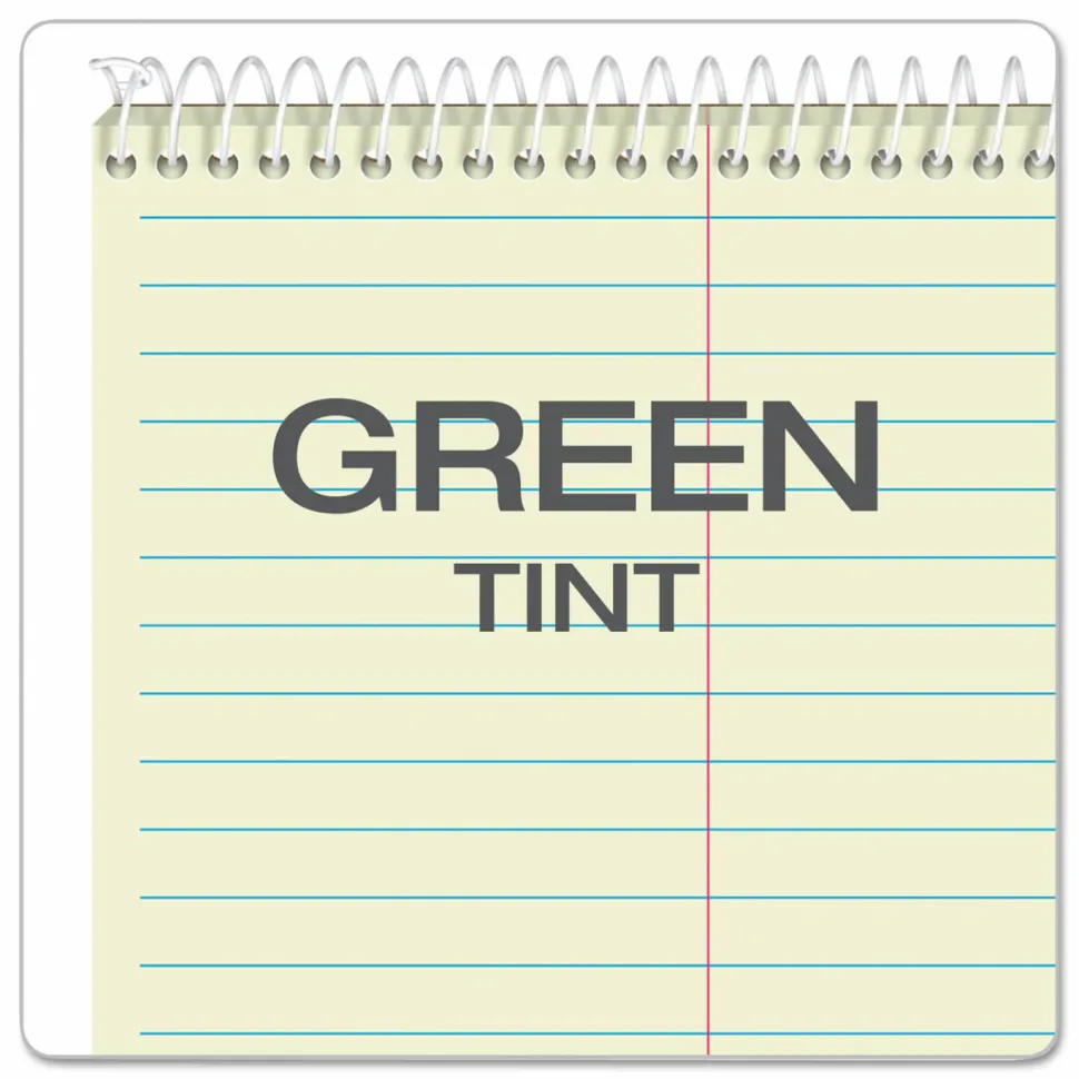 TOPS Steno Books, 6" x 9", Gregg Ruled, 80 Sheets, Green, Pack Of 4