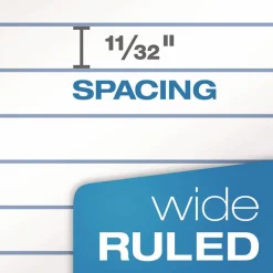 TOPS 1-Subject Spiral Notebook, Wide Rule, Perforated, 10 1/2
