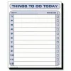 TOPS Things To Do Today Pad - 100 Sheet(s) - 11" x 8 1/2" Sheet Size - White Sheet(s) - Blue Print Color - 100 / Pad