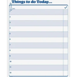 TOPS Things To Do Today Pad - 100 Sheet(s) - 11" x 8 1/2" Sheet Size - White Sheet(s) - Blue Print Color - 100 / Pad