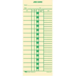 TOPS Time Cards (Replaces Original Card L61), Job Card Form, 1-Sided, 9" x 3 1/2", Box Of 500