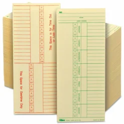 TOPS Time Cards (Replaces Original Card K14-15), Named Days, 2-Sided, 8 1/4" x 3 3/8", Box Of 500