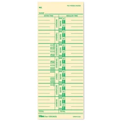 TOPS Time Cards (Replaces Original Card M33), Named Days, 1-Sided, 9