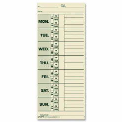 TOPS Time Cards (Replaces Original Card 331-10), Named Days, 2-Sided, 8 1/2