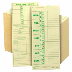TOPS Time Cards (Replaces Original Card 331-10), Named Days, 2-Sided, 8 1/2
