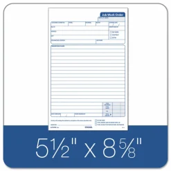 TOPS Triplicate Carbonless Job Work Orders, 5 1/2