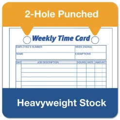 TOPS Weekly Time Cards, Pack Of 100