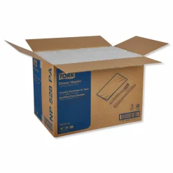 Tork Advanced Dinner Napkins, 2-Ply, 15 x 17, 1/8 Fold, White, 100/PK, 28 PK/CT