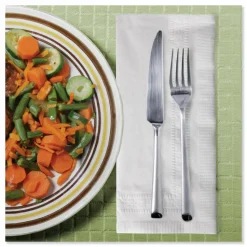 Tork Advanced Dinner Napkins, 2-Ply, 15 x 17, 1/8 Fold, White, 100/PK, 28 PK/CT