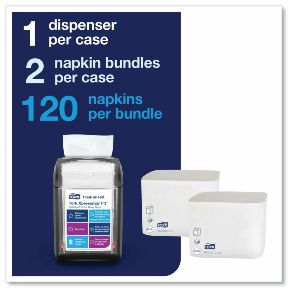 Tork Xpressnap Fit Starter Pack, 4 x 6 x 7, Black