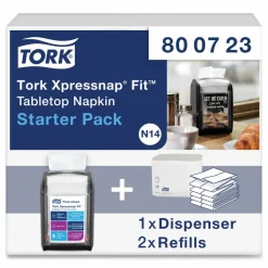 Tork Xpressnap Fit Starter Pack, 4 x 6 x 7, Black