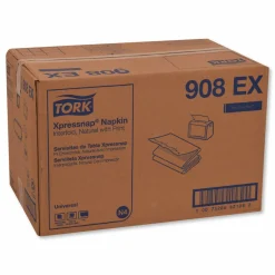Tork Xpressnap Interfold Dispenser Napkins, 1-Ply, 13 x 8.5, Natural, 500/Pack, 12 Packs/Carton