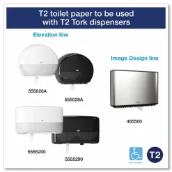 Tork Advanced Jumbo Bath Tissue, Septic Safe, 2-Ply, 3.48" x 751 ft, White, 12 Rolls/Carton