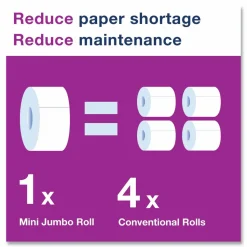 Tork Advanced Jumbo Bath Tissue, Septic Safe, 2-Ply, 3.48