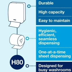 Tork Electronic Hand Towel Roll Dispenser, 8