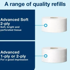 Tork Elevation Bath Tissue Mini-Jumbo Roll Twin Dispenser, 17 x 5.69 x 10.13, Black