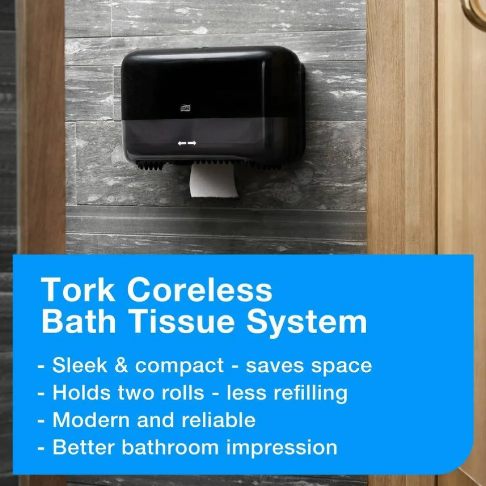 Tork Elevation Coreless High Capacity Bath Tissue Dispenser, 14.17 x 5.08 x 8.23, Black
