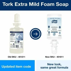 Tork Extra Mild Foam Soap Refill, Unscented, 1 L, 6/Carton
