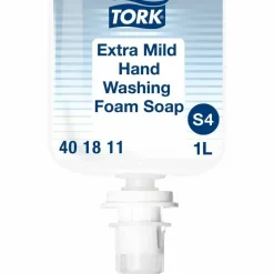 Tork Extra Mild Foam Soap Refill, Unscented, 1 L, 6/Carton