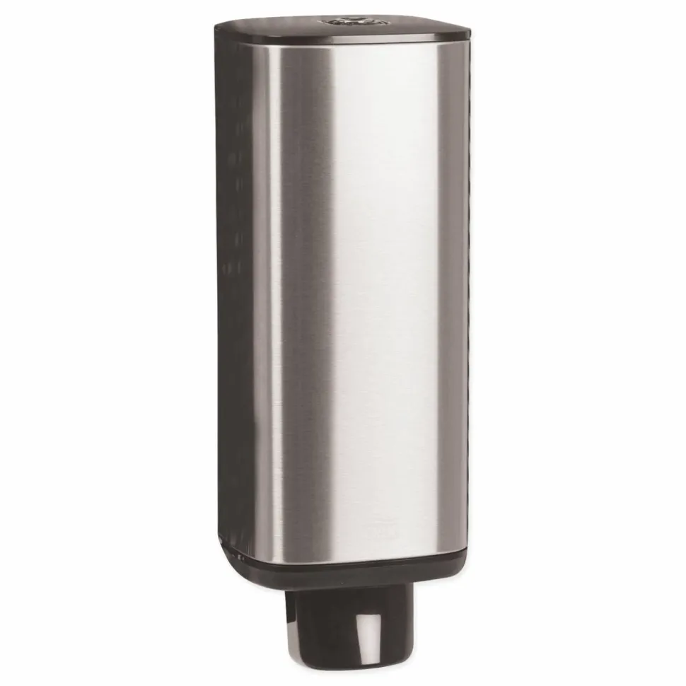 Tork Foam Skincare Manual Dispenser, 1 L Bottle; 33 oz Bottle, 4.25 x 4.25 x 11.38, Stainless Steel