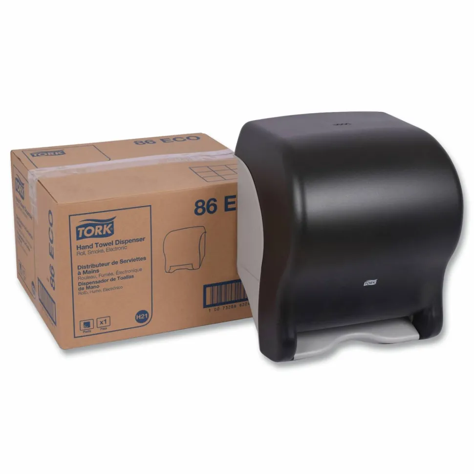 Tork Hand Towel Dispenser, Electronic, 11.78 x 9.12 x 14.39, Translucent Smoke