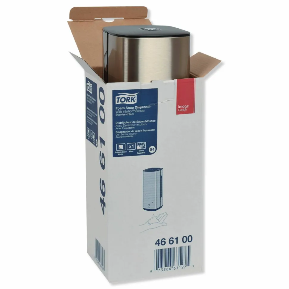Tork Image Design Foam Skincare Automatic Dispenser with Intuition Sensor, 1 L, 4.5 x 5.12 x 10.62, Stainless Steel