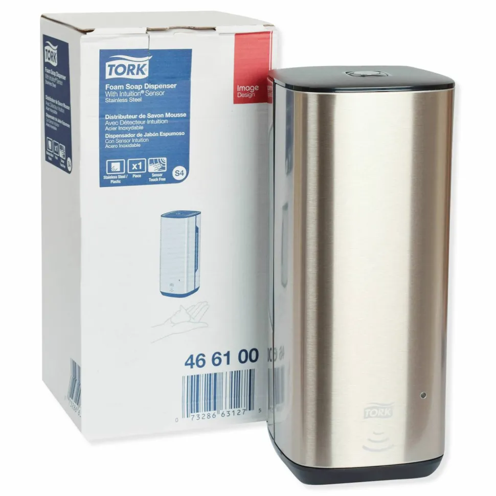 Tork Image Design Foam Skincare Automatic Dispenser with Intuition Sensor, 1 L, 4.5 x 5.12 x 10.62, Stainless Steel