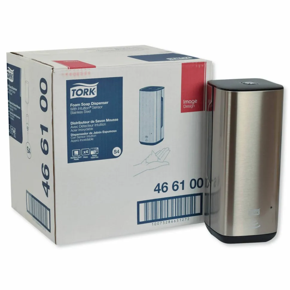 Tork Image Design Foam Skincare Automatic Dispenser with Intuition Sensor, 1 L, 4.5 x 5.12 x 10.62, Stainless Steel
