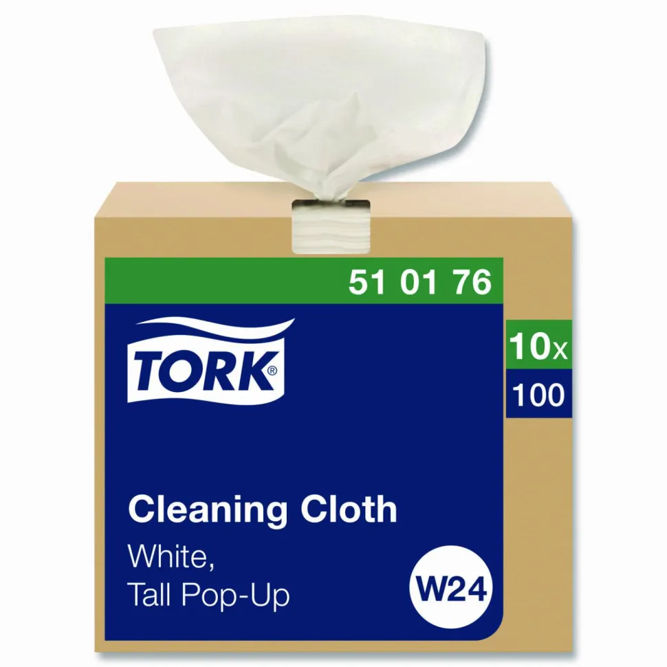Tork Impact Lightweight Microfiber Cloths, 16 x 16, White, 240/Carton