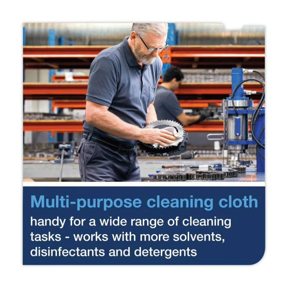 Tork Industrial Cleaning Cloths, 1-Ply, 16.34 x 14, Gray, 210 Wipes/Box