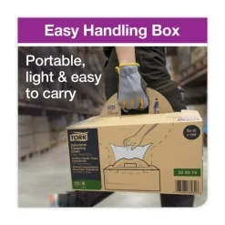 Tork Industrial Cleaning Cloths, 1-Ply, 16.34 x 14, Gray, 210 Wipes/Box