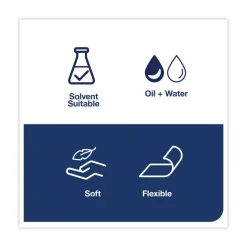 Tork Industrial Cleaning Cloths, 1-Ply, 16.34 x 14, Gray, 210 Wipes/Box